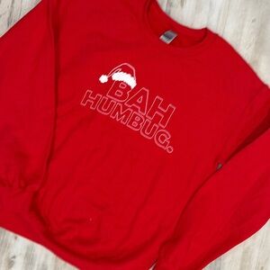 Red 'Bah Humbug' Holiday Sweatshirt